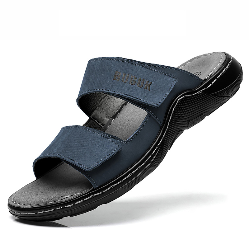 Men'S Shoes Hey Dude - First-Layer Cowhide Men's Sports Sandals, Open-Toe