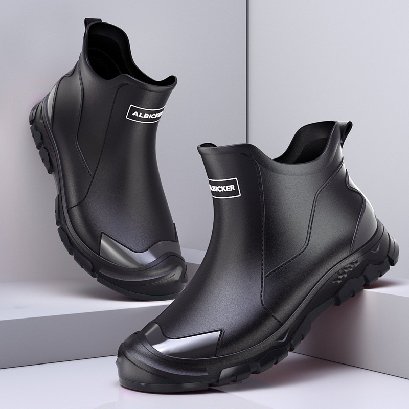 Men's Short Rain Boots Urban W - Men'S Shoes Water Resistant ulasan dan harga