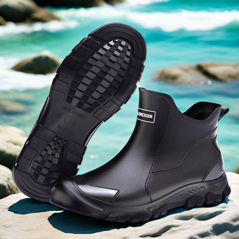 Men's Short Rain Boots Urban W - Men'S Shoes Water Resistant ulasan dan harga