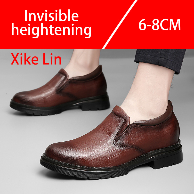 Casual Men's Leather Shoes Com - Men'S Shoes Increase Height ulasan dan harga