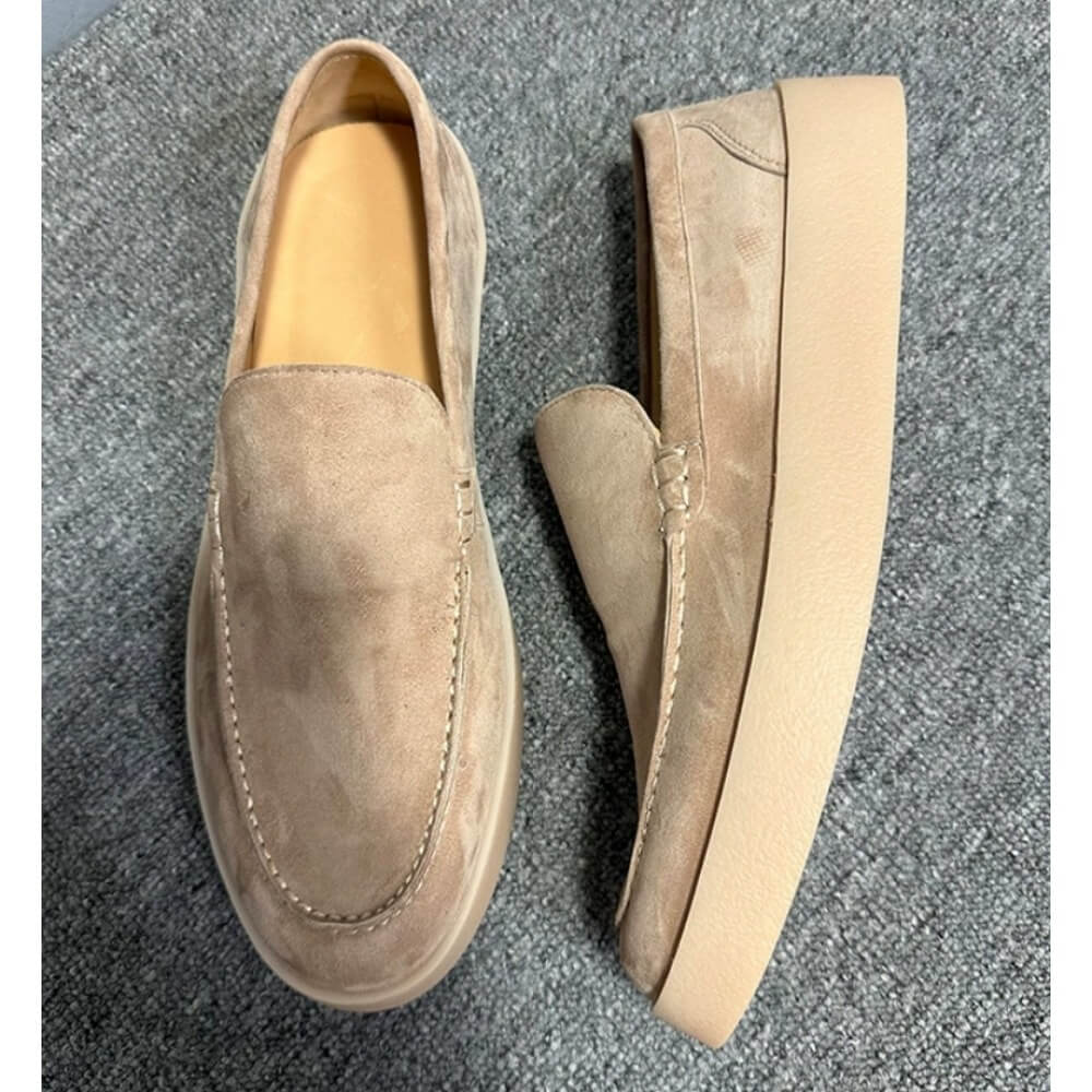 Luxury Beige Suede Platform Lo - Men'S Shoes Smart ulasan dan harga