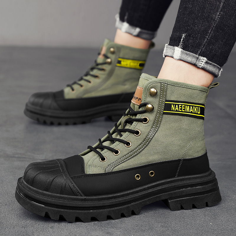 Mens Canvas Boots Fashion High - Men'S Shoes Hoka Sale ulasan dan harga