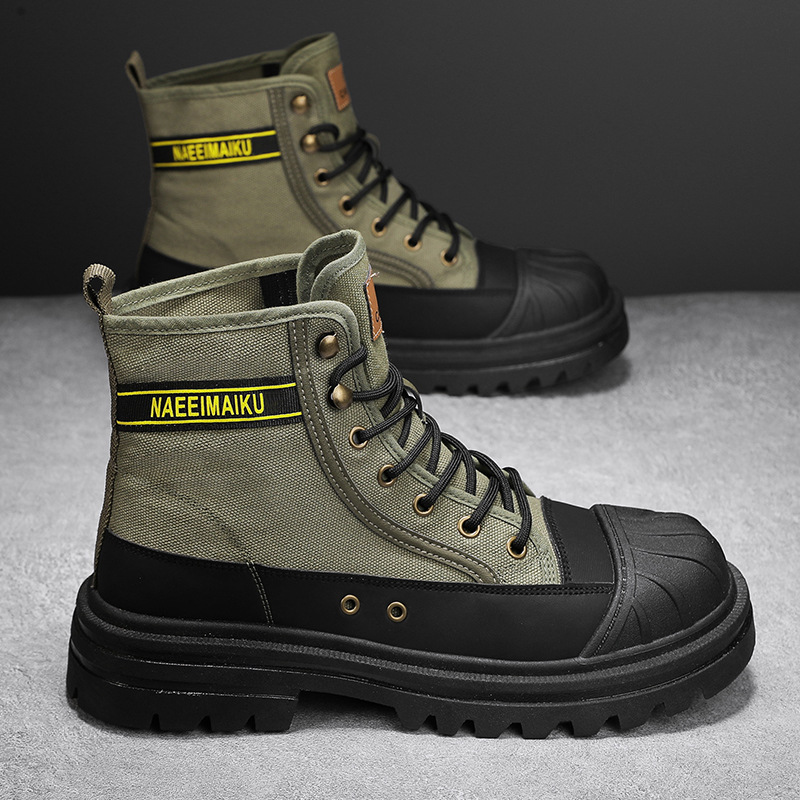 Mens Canvas Boots Fashion High - Men'S Shoes Hoka Sale ulasan dan harga