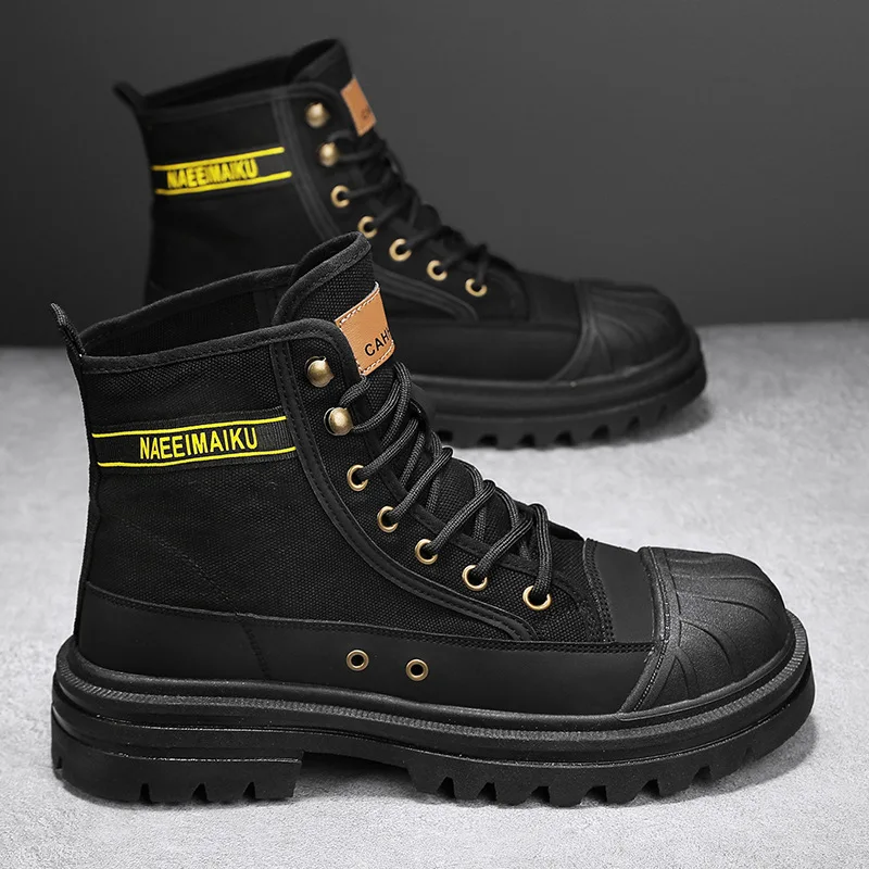 Mens Canvas Boots Fashion High - Men'S Shoes Hoka Sale ulasan dan harga