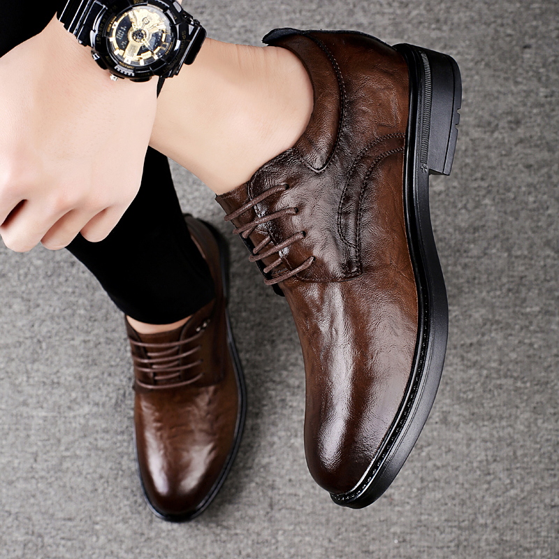 Leather Casual Elevator Shoes  - Men'S Shoes Increase Height ulasan dan harga