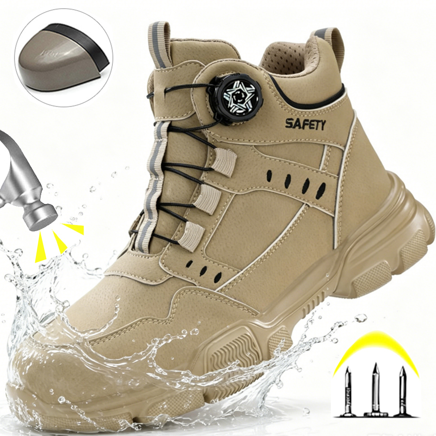 Halloween Men's Steel Toe Work - Men'S Shoes Water Resistant ulasan dan harga