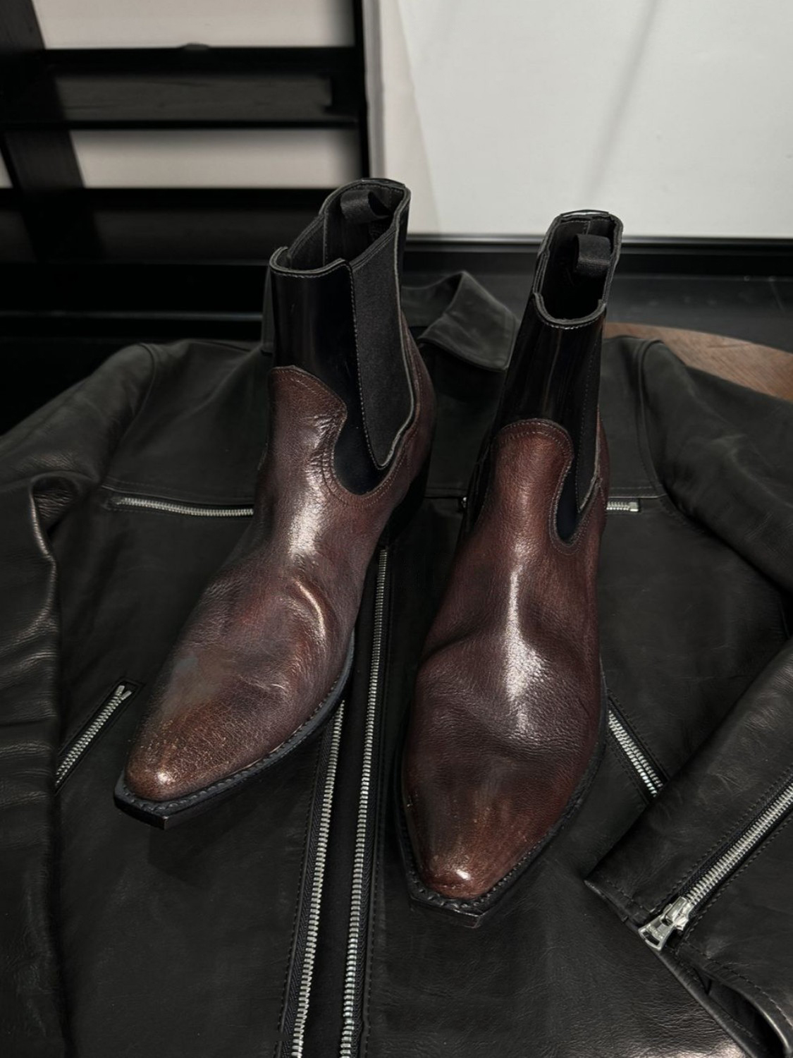 Men's Black Leather Chelsea Bo - Men'S Shoes Smart ulasan dan harga
