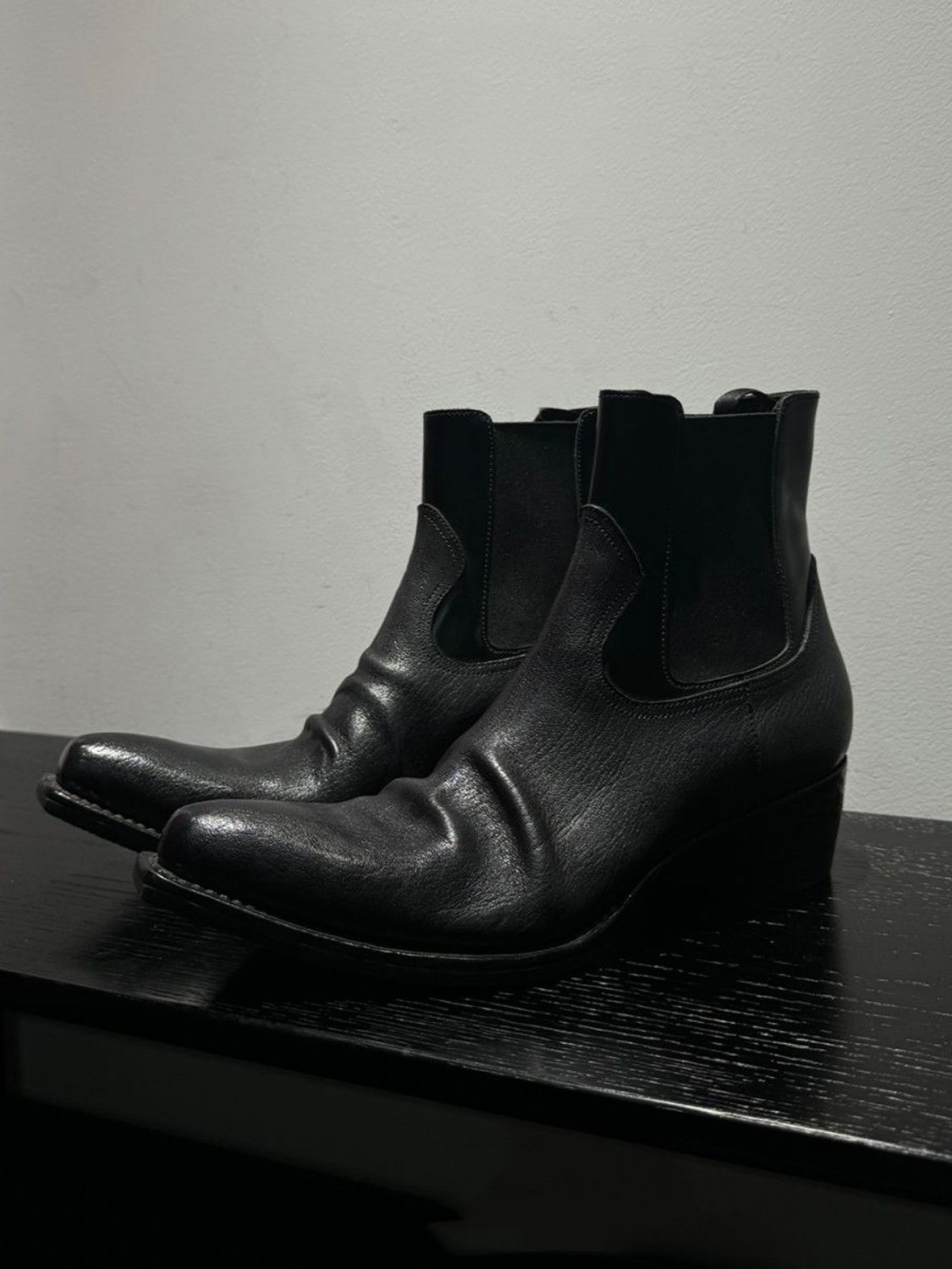 Men's Black Leather Chelsea Bo - Men'S Shoes Smart ulasan dan harga